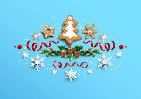 Christmas tree gingerbread Stock Illustration