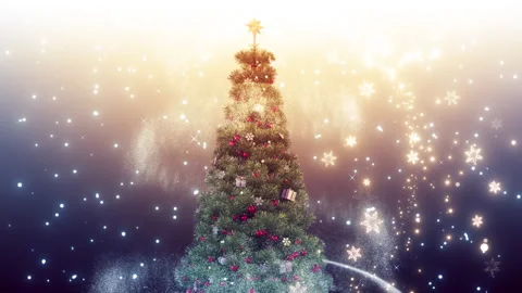 Christmas tree glitter Stock Footage 254769243