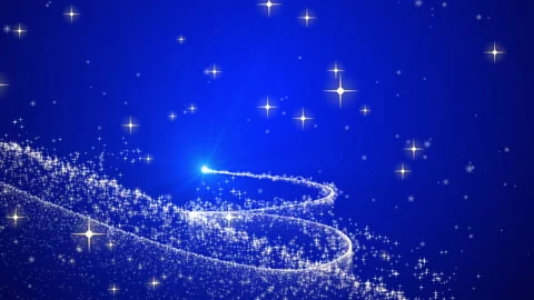 Christmas tree glowing particles animation Stock Footage 183526646
