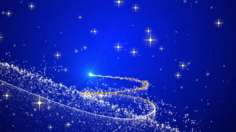 Christmas tree glowing particles animation Stock Footage 201300967