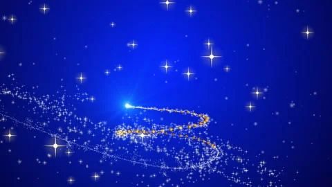Christmas tree glowing particles animation Stock Footage 201301181