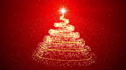 Christmas tree glowing particles animation Vidéo 202248320
