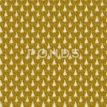 Christmas Tree Gold White Faux Foil Background