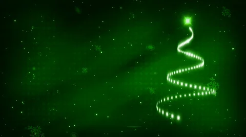 Christmas Tree Graphic Background LOOP Stock Footage 372060