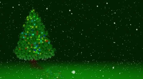 Christmas tree green background Stock Footage 8962945