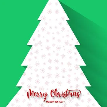Christmas tree with green background Stock Illustration