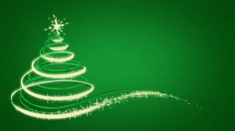 Christmas Tree on Green Stock Footage 48669625
