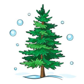 Christmas tree is green Stock Illustration