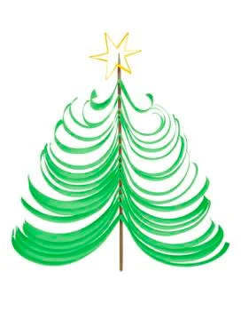 Christmas tree - green Stock Illustration
