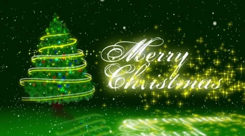 Christmas tree green with message Video stock 8962324