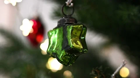 Christmas tree, green star Stock Footage 227715041