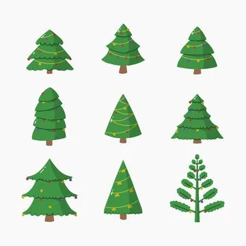 Christmas tree hand drawn vector illustration Stock Illustration