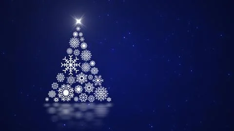 Christmas tree hanging with Falling Particles Ilustración de archivo