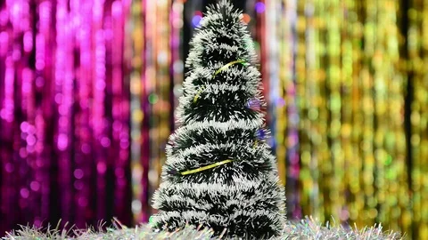 Christmas tree on holiday background Stock Footage 121445813