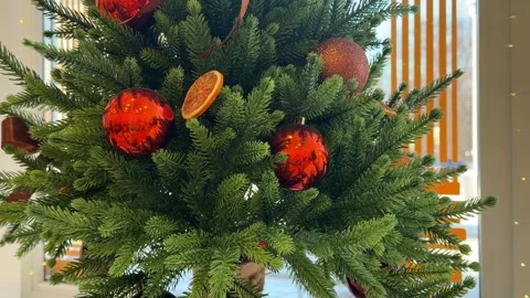 Christmas tree. Holiday interior background Vidéo 335726430