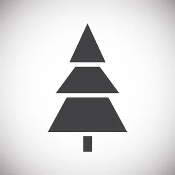 Christmas tree icon on background for graphic and web design. Simple 스톡 일러스트