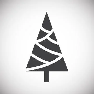 Christmas tree icon on background for graphic and web design. Simple 스톡 일러스트