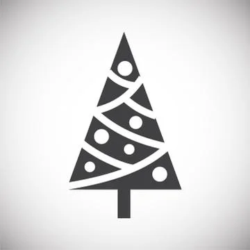Christmas tree icon on background for graphic and web design. Simple Stock-Illustration