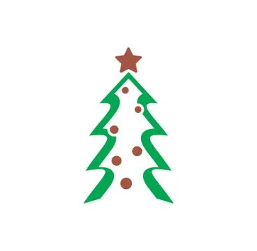 Christmas tree icon on background for graphic and web design. Creative Stock Illustration