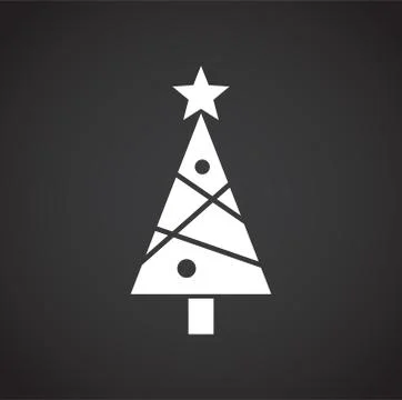 Christmas tree icon on background for graphic and web design. Creative Stock Illustration