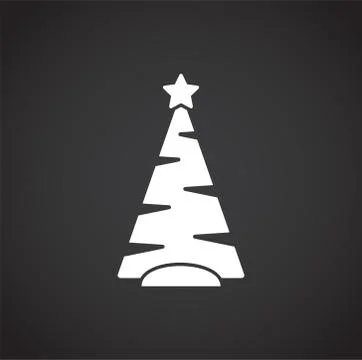 Christmas tree icon on background for graphic and web design. Creative Stock Illustration