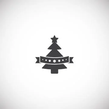 Christmas tree icon on background for graphic and web design. Creative Stock Illustration