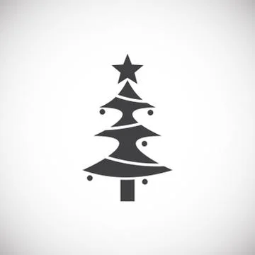 Christmas tree icon on background for graphic and web design. Creative Stock Illustration
