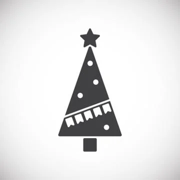 Christmas tree icon on background for graphic and web design. Creative Stock Illustration