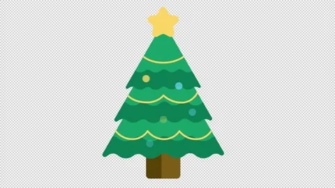 Christmas Tree Icon Stock Footage 205037673