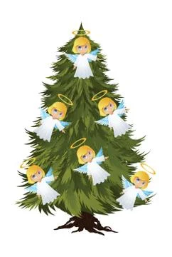 Christmas tree icon Stock Illustration
