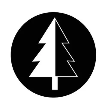 Christmas tree icon Stock Illustration