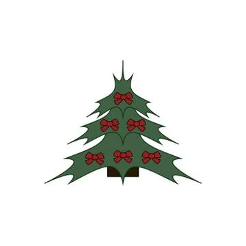 Christmas tree icon Stock Illustration