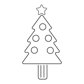 Christmas tree icon Stock Illustration