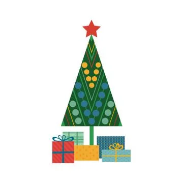 Christmas tree icon Stock Illustration