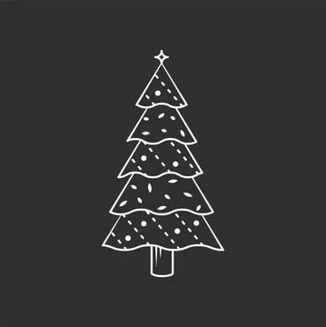 Christmas tree icon. Stock Illustration
