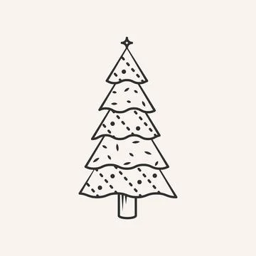 Christmas tree icon. Stock Illustration