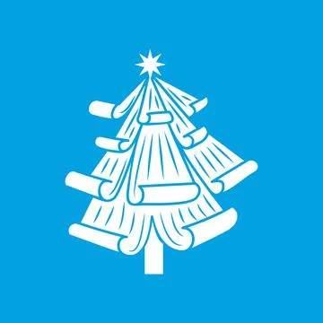 Christmas tree icon Stock Illustration