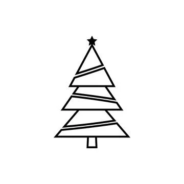 Christmas tree icon. Stock Illustration