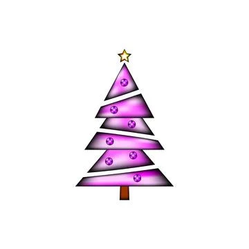 Christmas tree icon. Illustrazione stock
