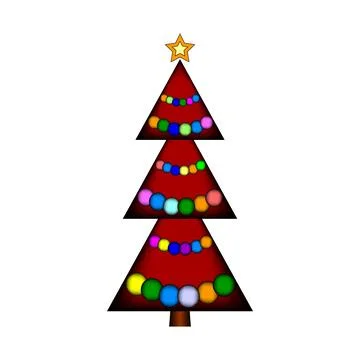 Christmas tree icon. Illustrazione stock