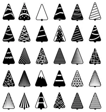 Christmas Tree Icon set イラスト素材
