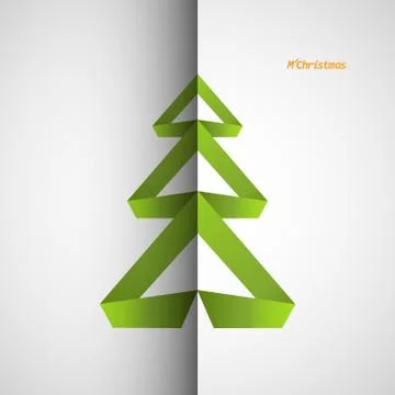 Christmas tree icon on a simple background Stock Illustration