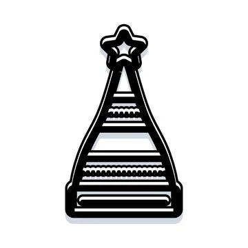 Christmas tree icon with star on top Illustrazione stock
