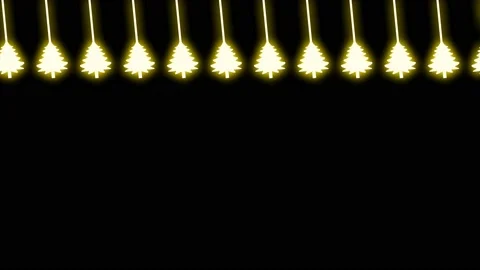 Christmas tree icon Swinging on black background Stock Footage 222933780