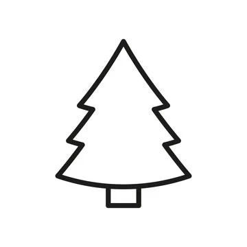 Christmas tree icon vector basic design simple Illustrazione stock