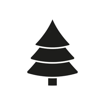 Christmas tree icon vector basic design simple Illustrazione stock