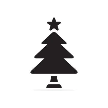 Christmas Tree icon. Vector concept illustration for design. Stock Illustration