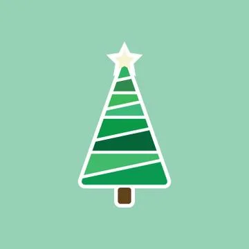 Christmas tree icon vector eps Stock Illustration