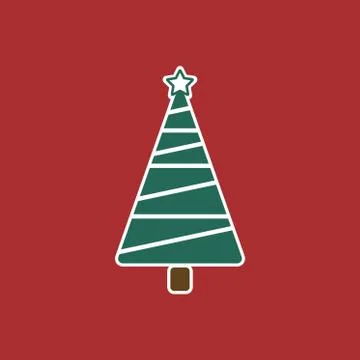 Christmas tree icon vector eps Stock Illustration