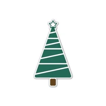 Christmas tree icon vector eps Stock Illustration